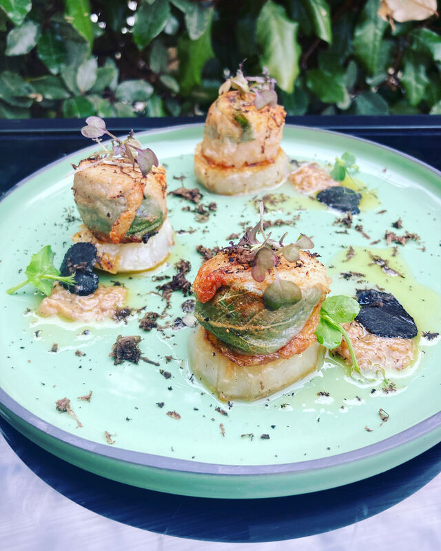 Noix Saint-Jacques, guanciale, topinambour, truffes…. 😋