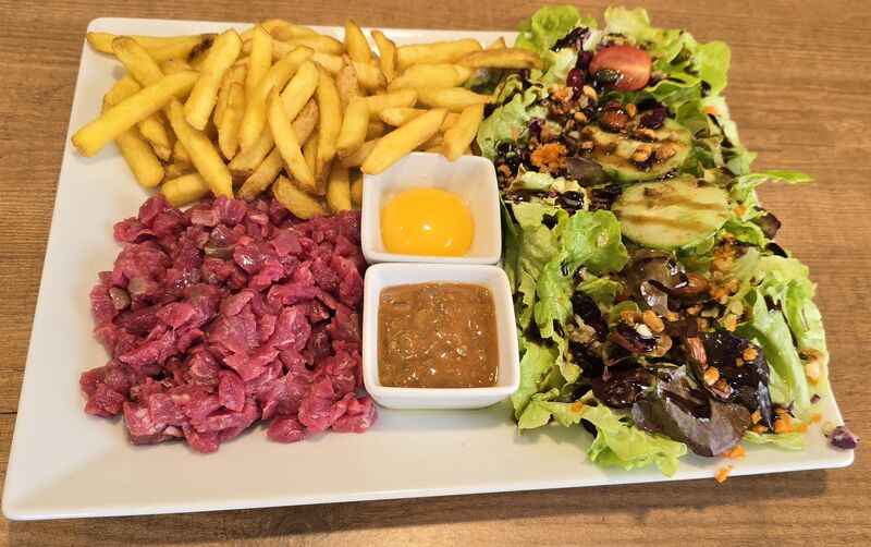 Tartare de boeuf coupé au couteau Boucherie Brice Bechard