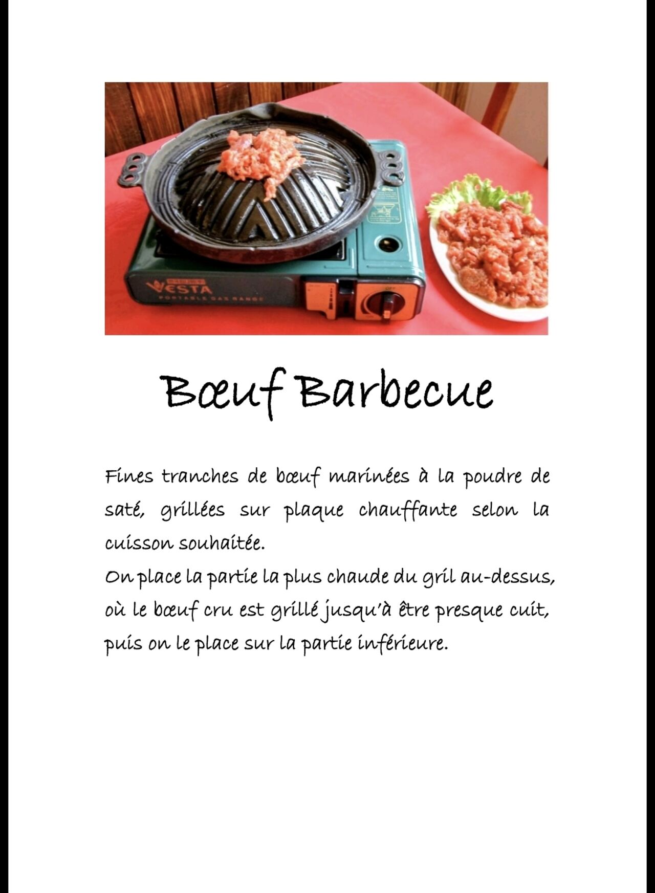 Suggestion du Chef
