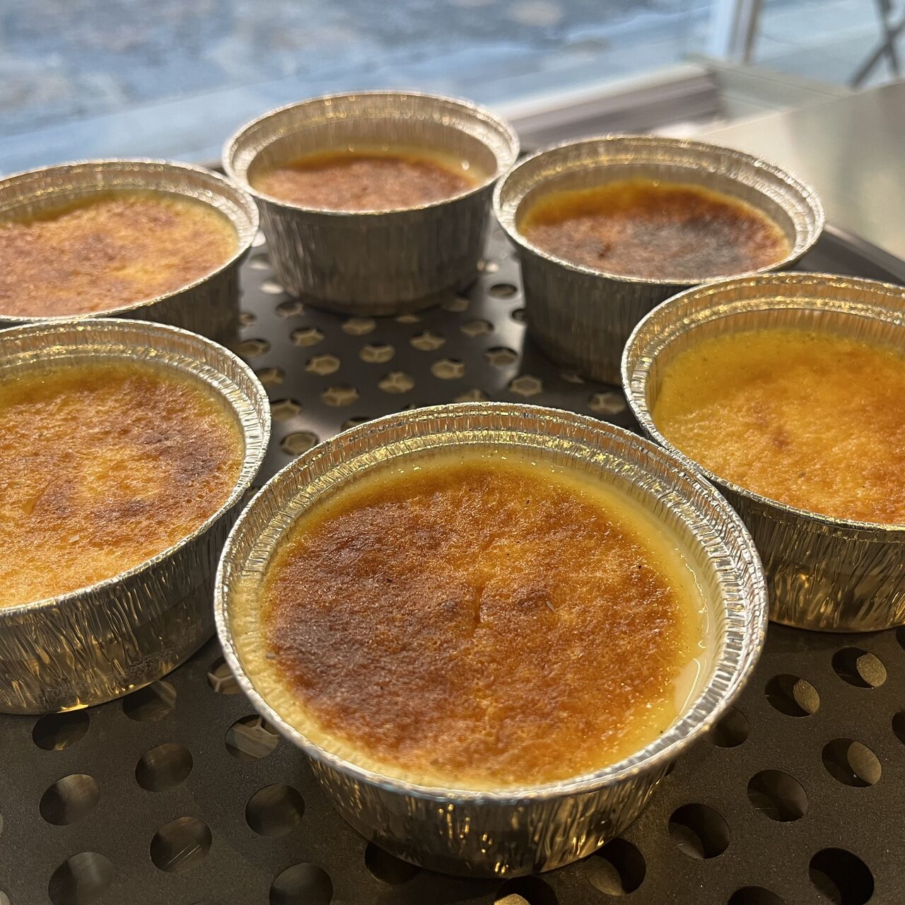 Flans aux dans les desserts du jour 