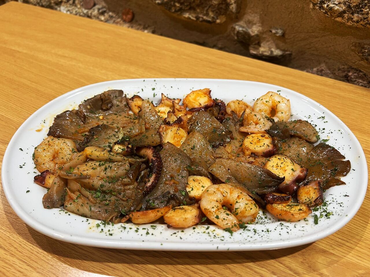 Salteado de pulpo