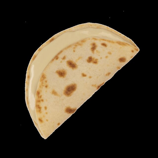 Piadina mit weißer Schokoladencreme