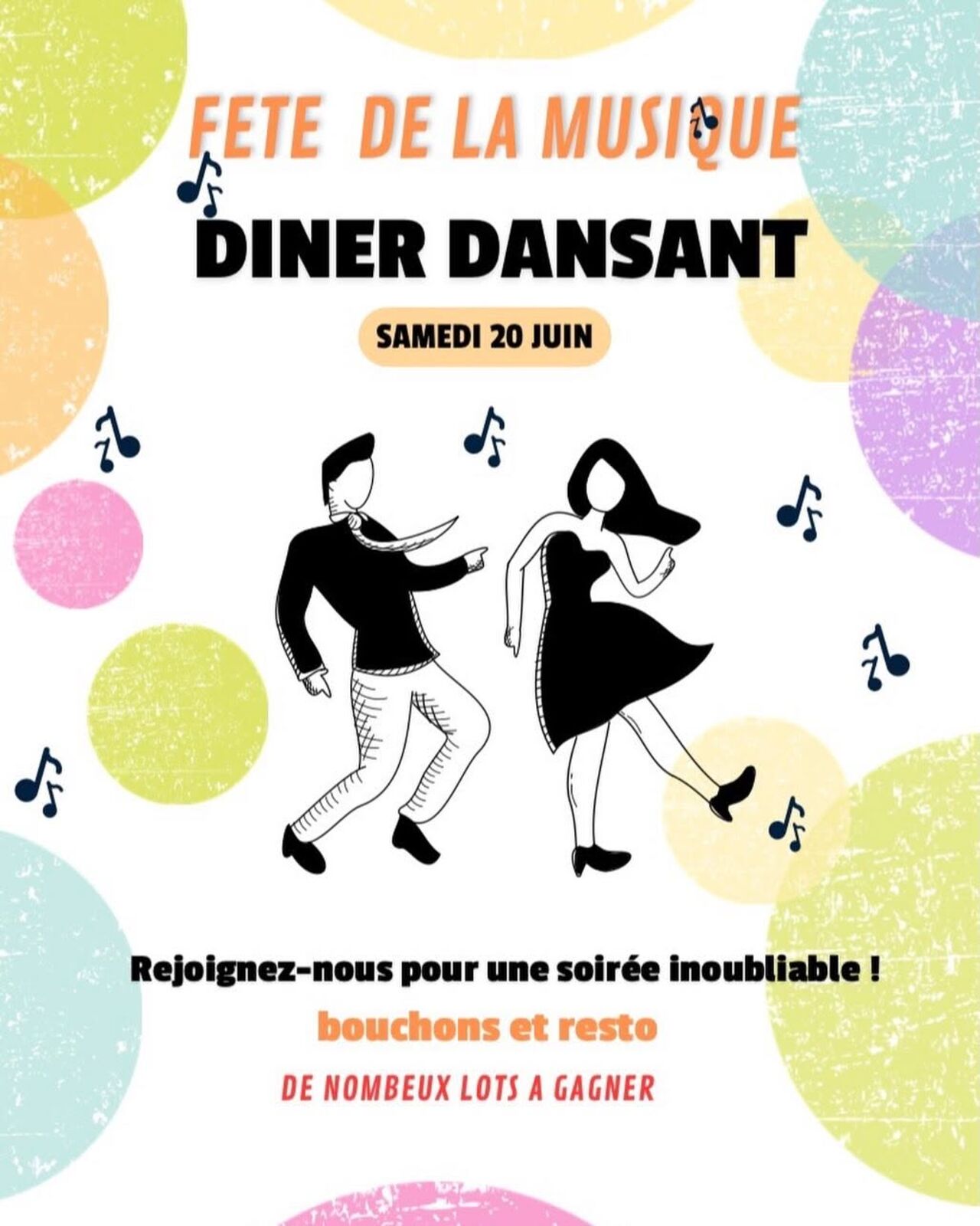 🎶 Fête de la Musique – Dîner Dansant chez Bouchons & Resto