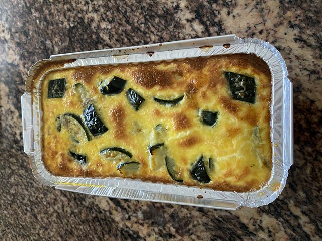 Flan de courgettes .