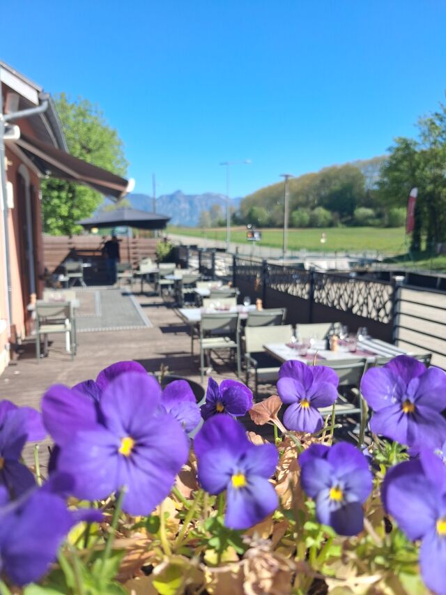 terrasse au printemps