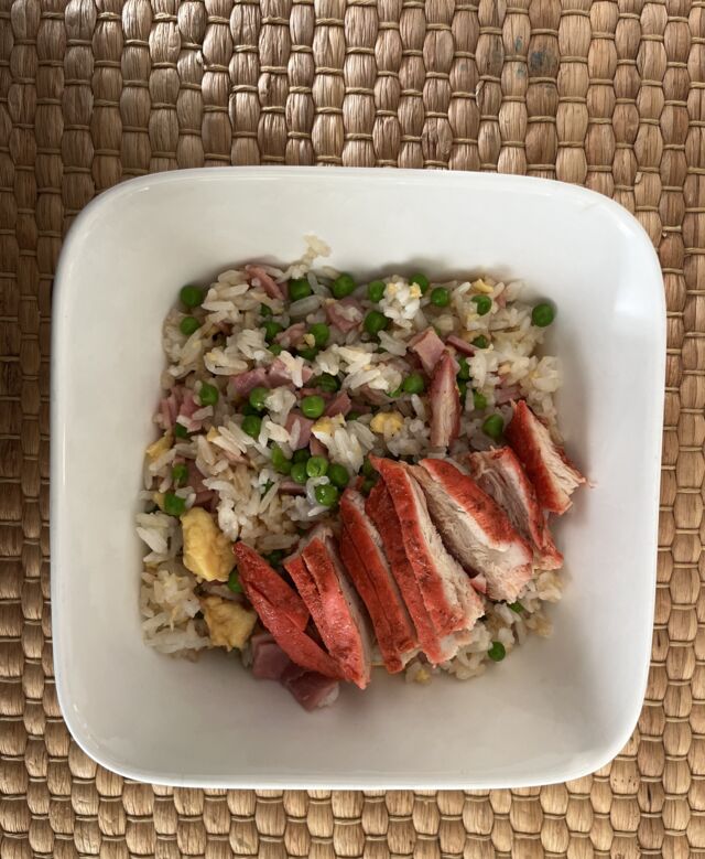 Riz cantonnais et poulet laqué