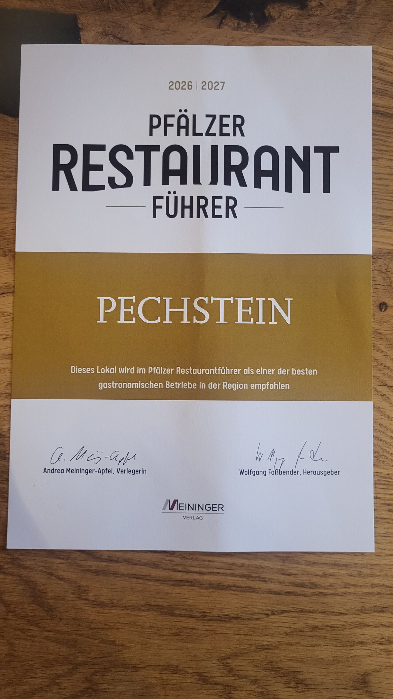 Pfälzer Restaurantführer 2026/2027