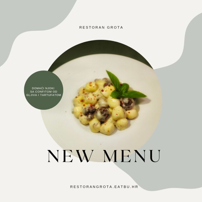 Njoke sa confitom od gljiva i tartufatom 