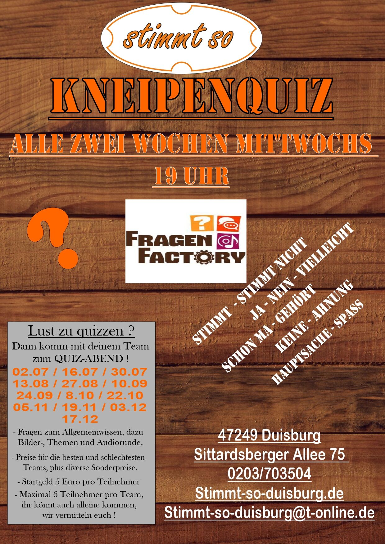 Kneipenquiz - Duisburg Süd 