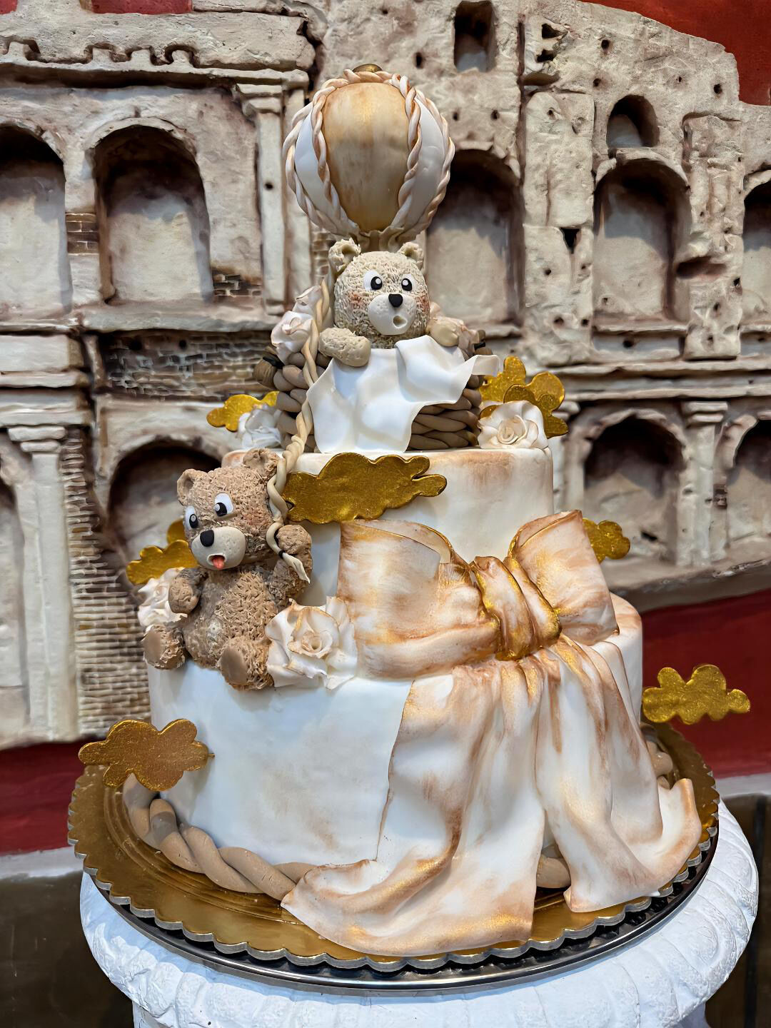 Torta battesimo tema orsetto 