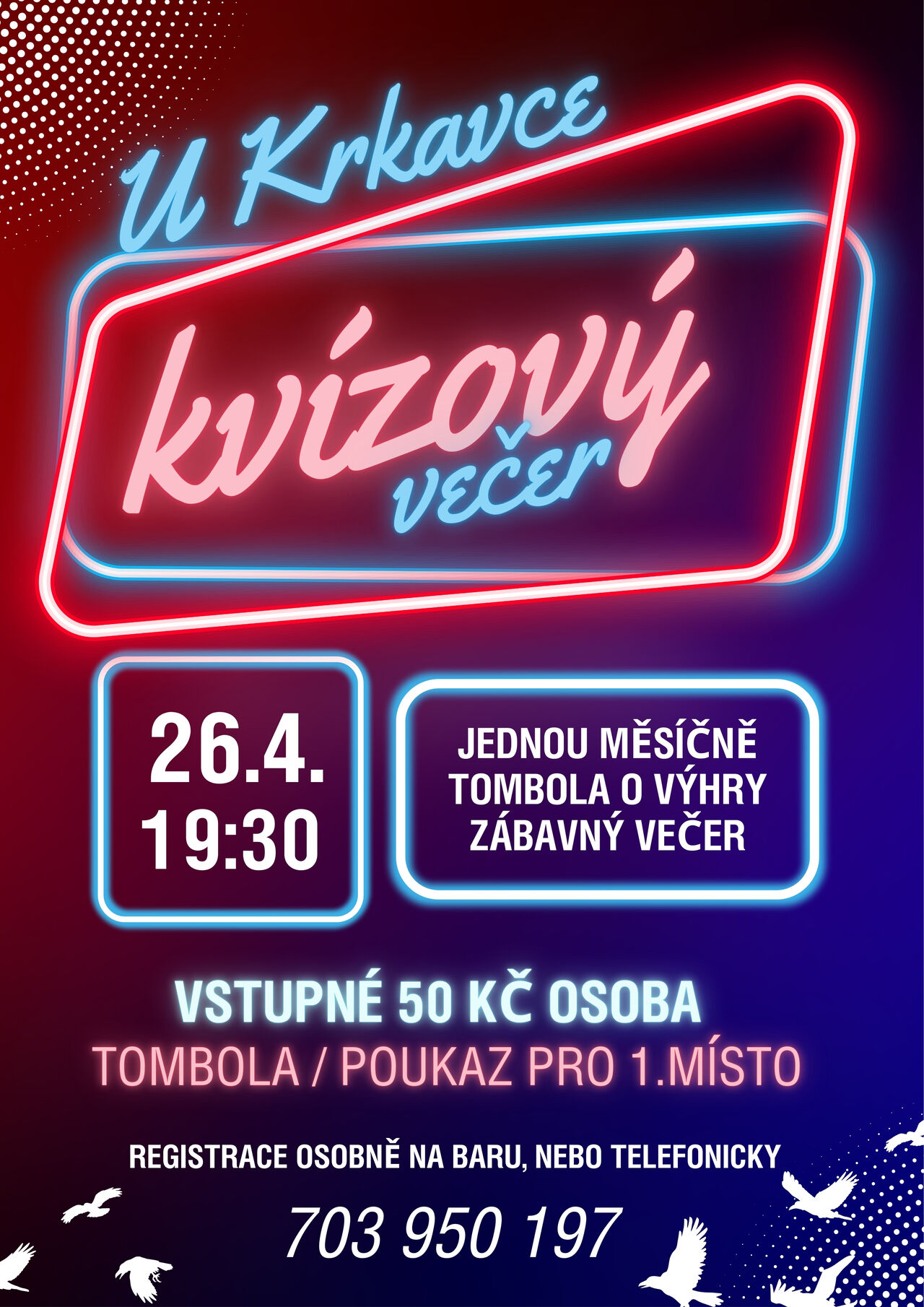 AKCE 🆗 26.4.2025 Kvízový večer U Krkavce