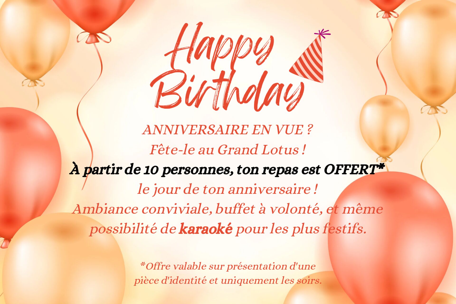 Vos soirée Anniversaire 🎂