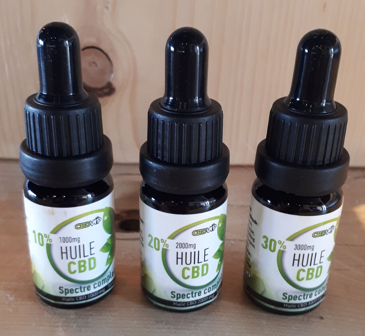 Huiles CBD de 10% a 30%