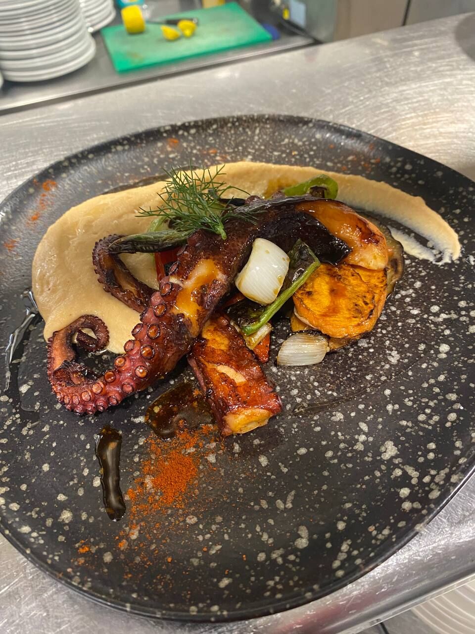 Pulpo a la brasa, pure ahumado