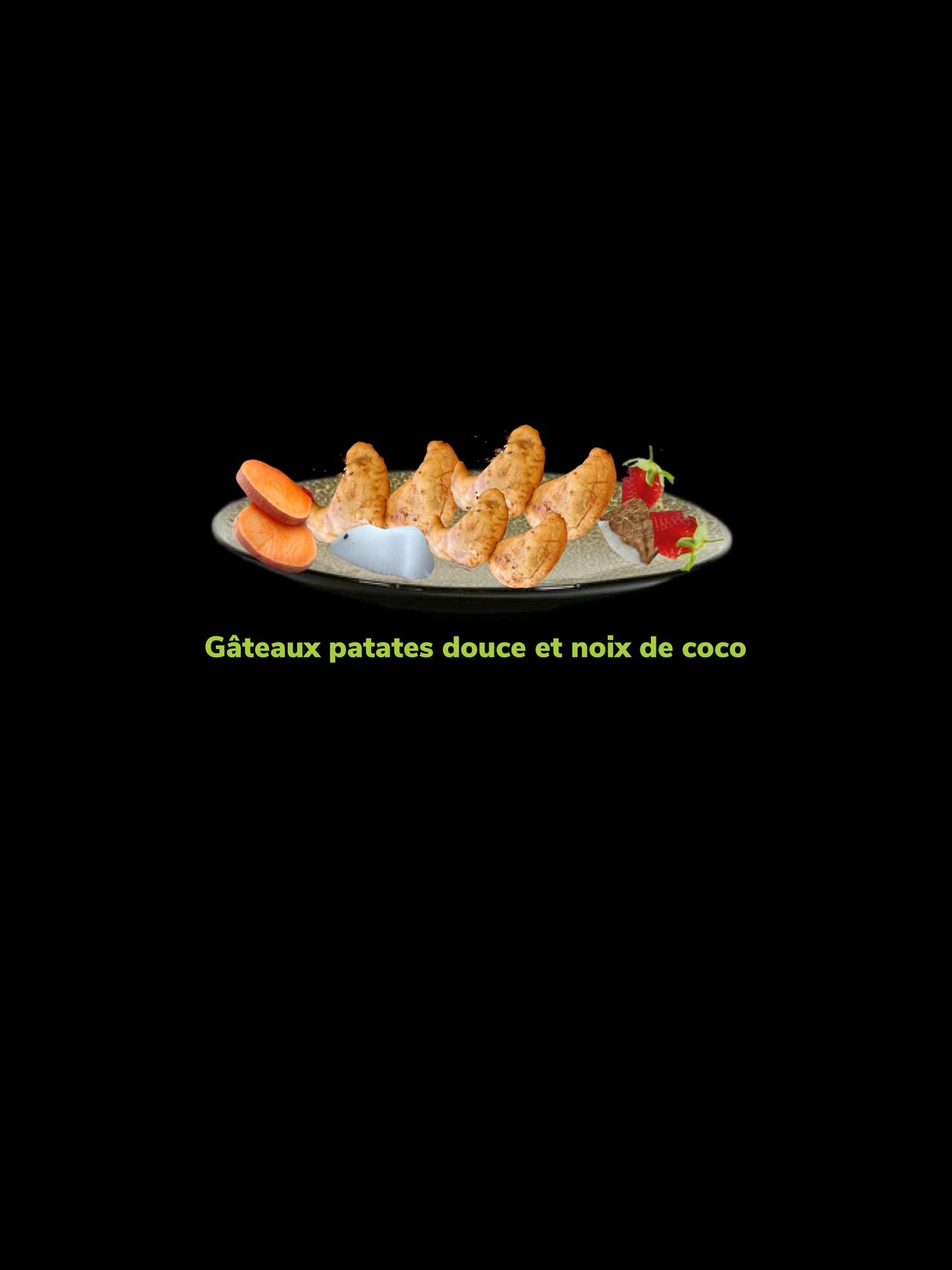 Gâteaux de patate douce et poudre de coco 