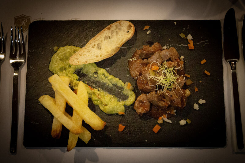 Bife da vazia com molho pimenta 