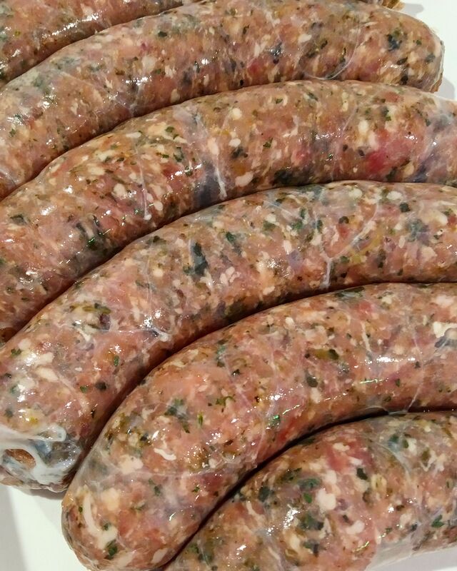 saucisses aux herbes maison