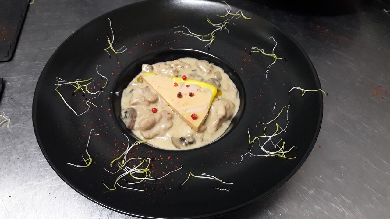 Ris de veau et foie gras maison