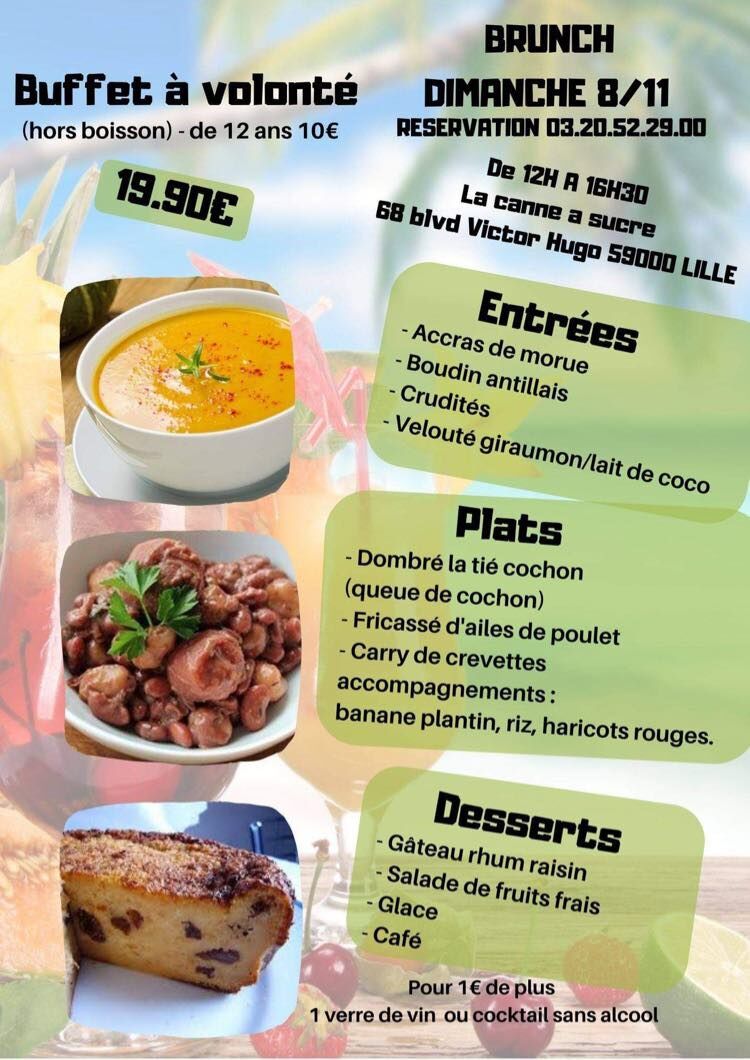 Prochain brunch le 08/11/2020
Réservation OBLIGATOIRE
