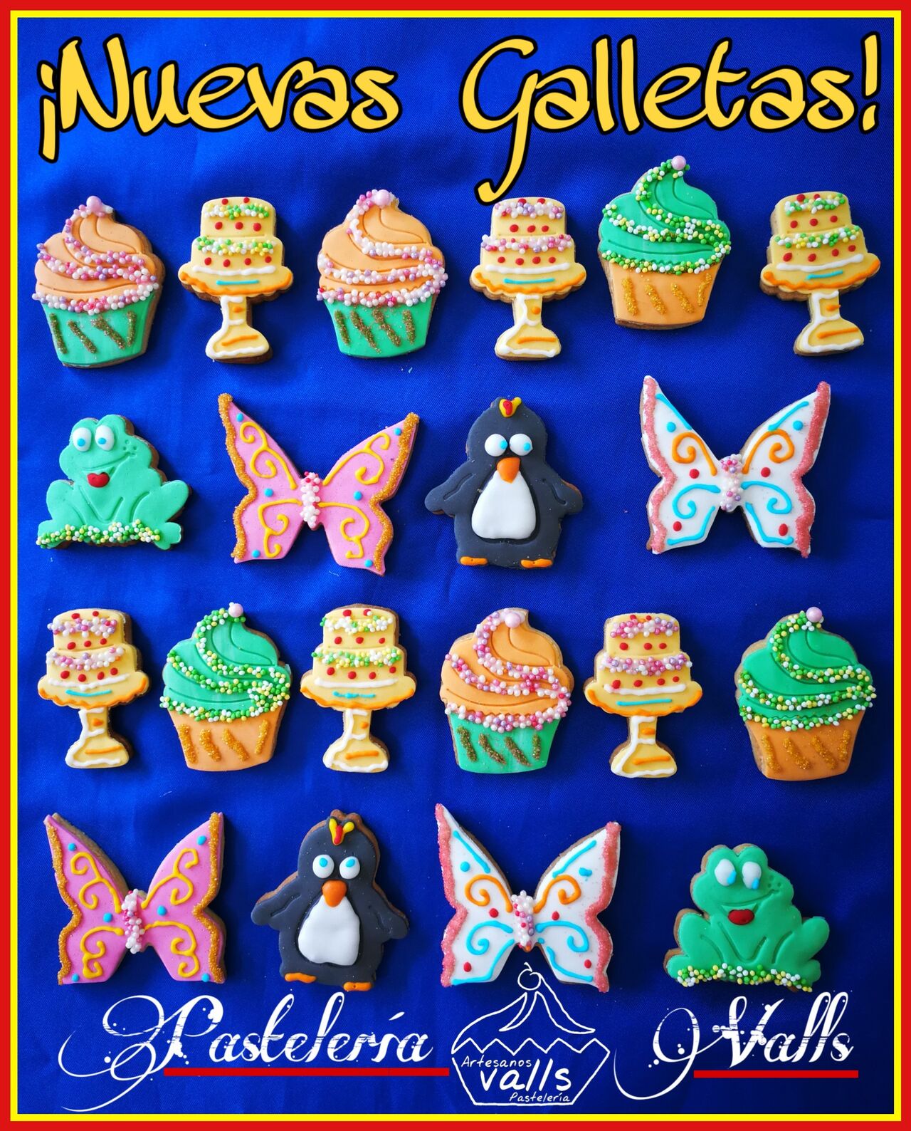 Galletas de Vainilla y Fondant.
Ideales para Cumpleaños y Fiestas.
Tenemos muchísimos de modelos a elegir.