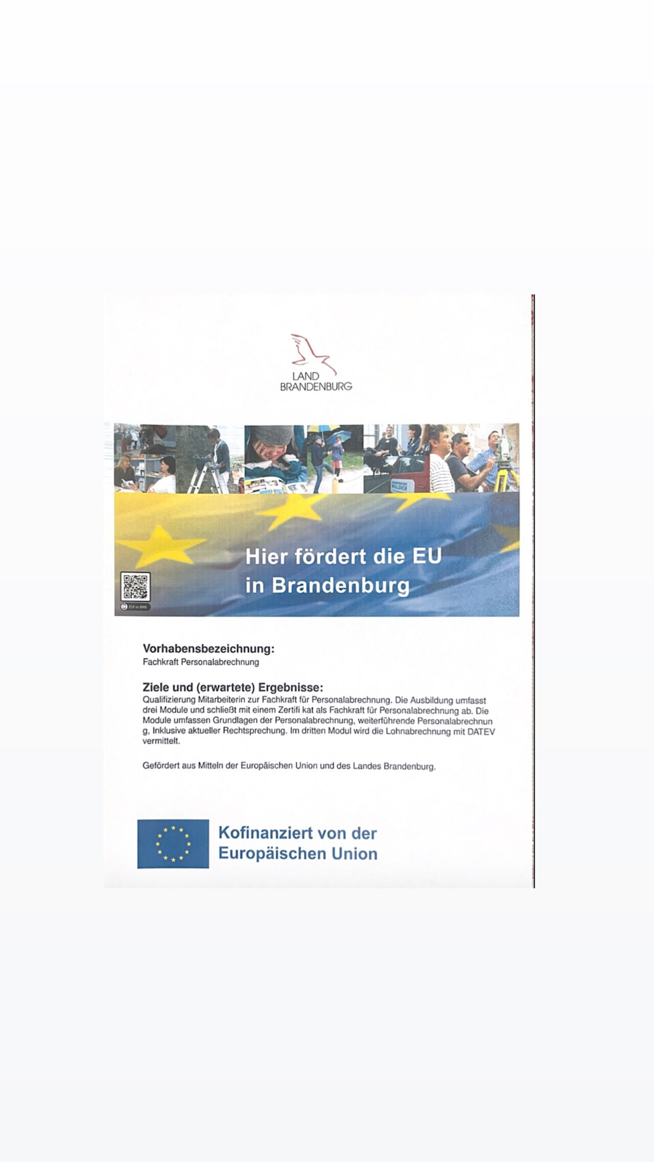 Förderung und Fortbildung