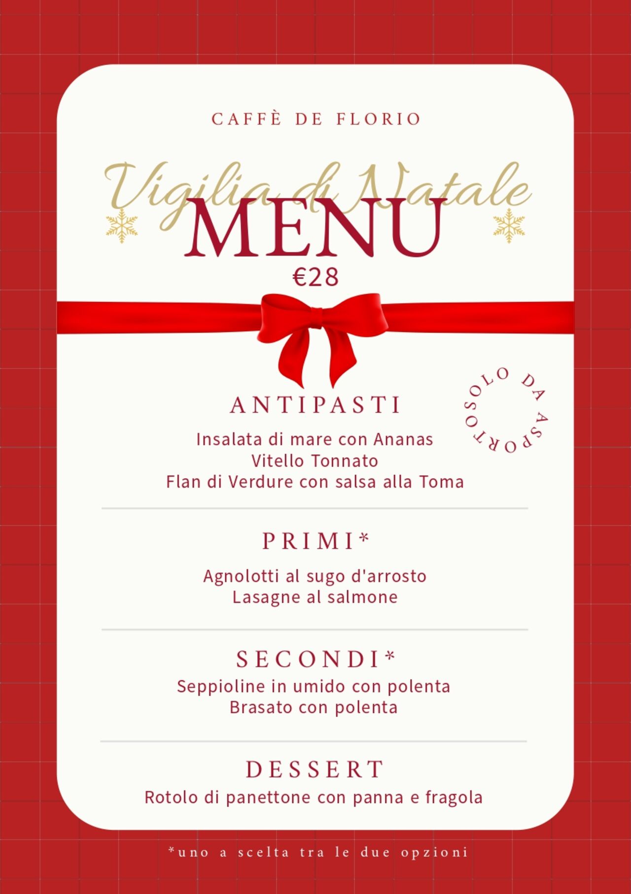 Menù Vigilia di Natale