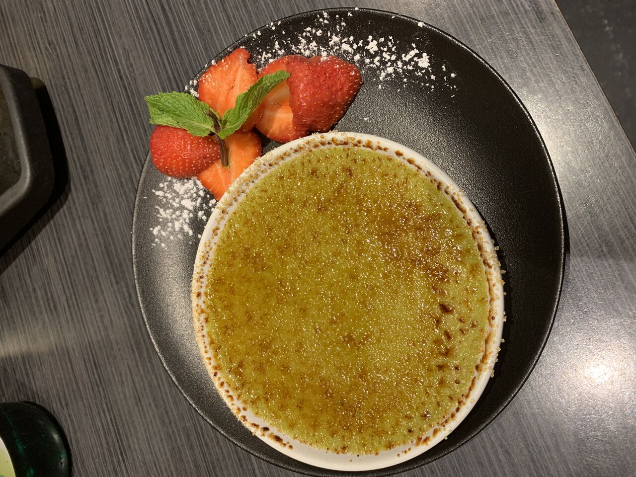 Crème brûlée à la pistache