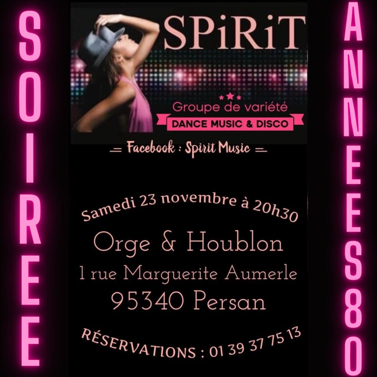 Soirée années 80 - concert Spirit Music