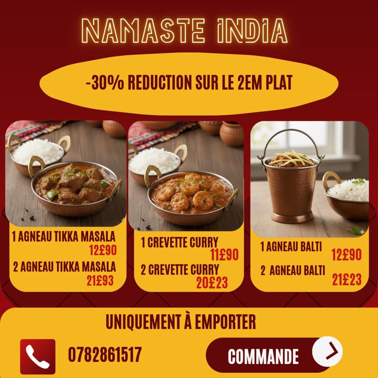 🙏 Namaste India restaurant offre🙏