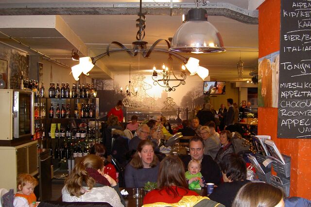 in een uiterst gezellige omgving