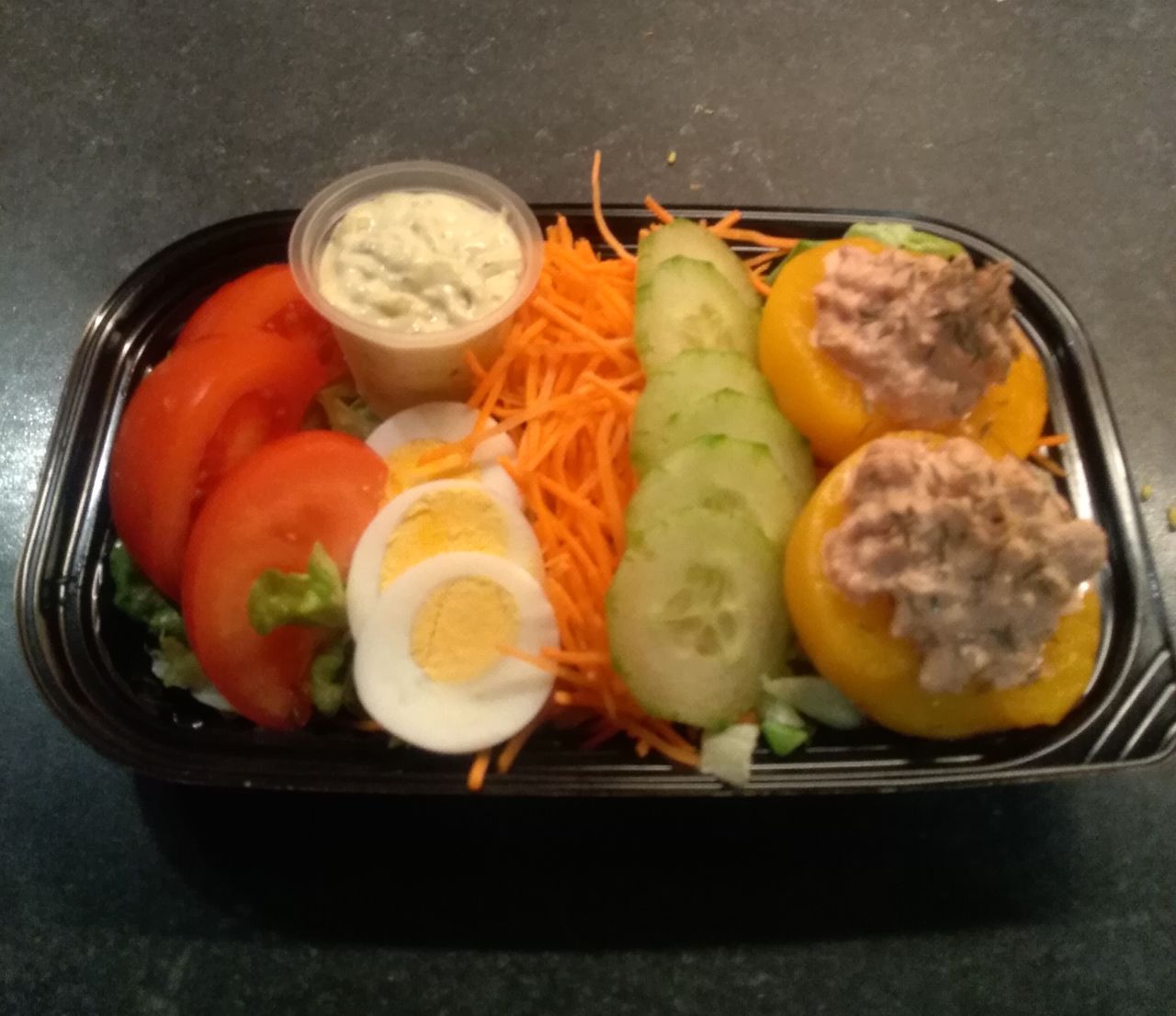 koude schotel Tonijn/Perzik