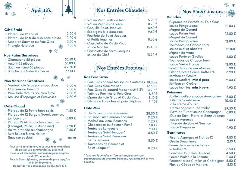 MENU DE NOEL 2025 PAGE 2