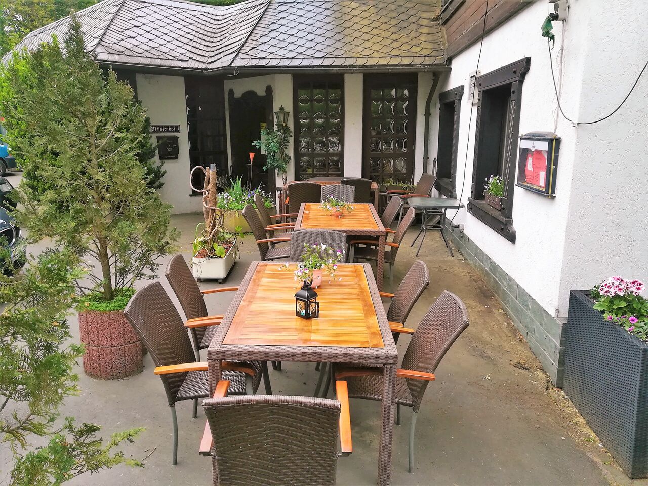 Terrasse Hoteleingang