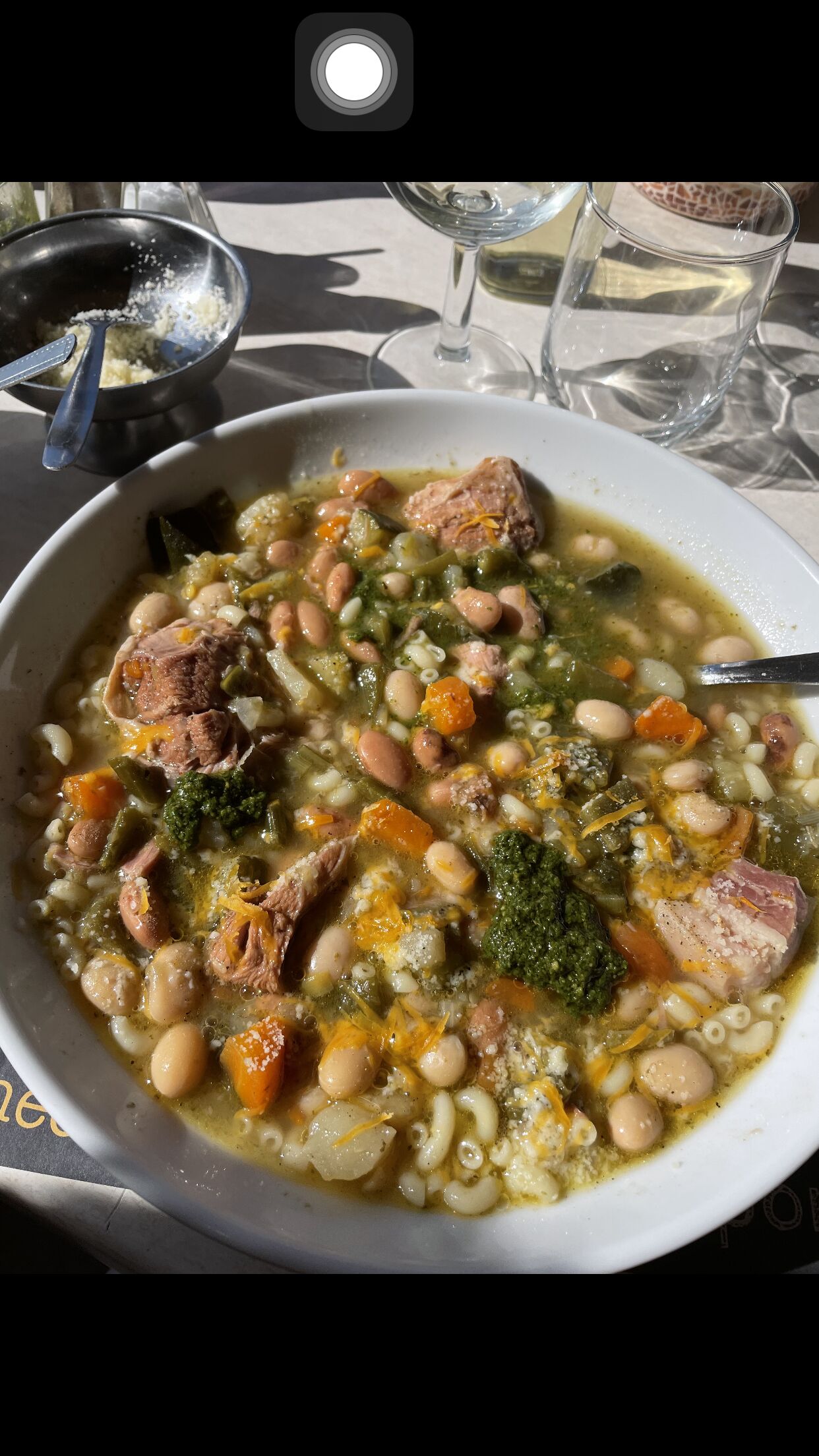 Plat du jour soupe au pistou 