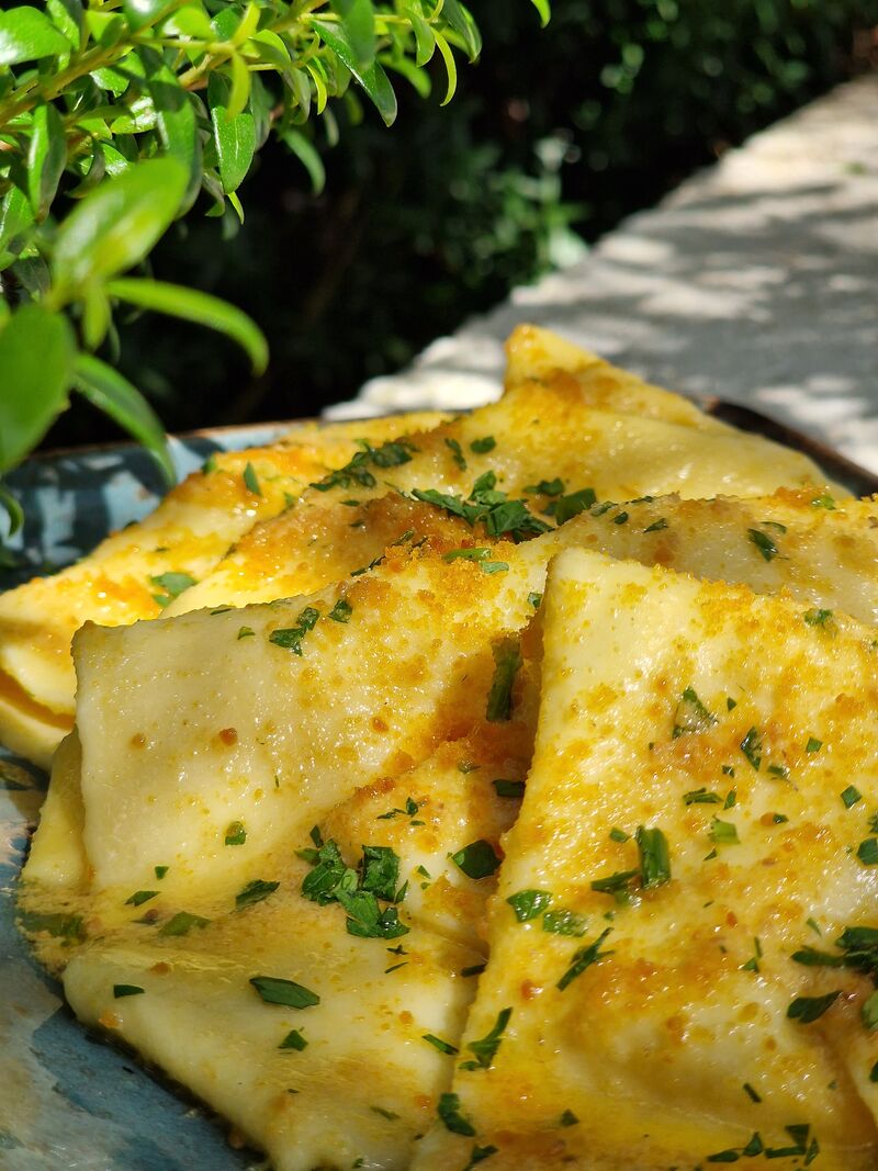 Ravioli ricotta e bottarga