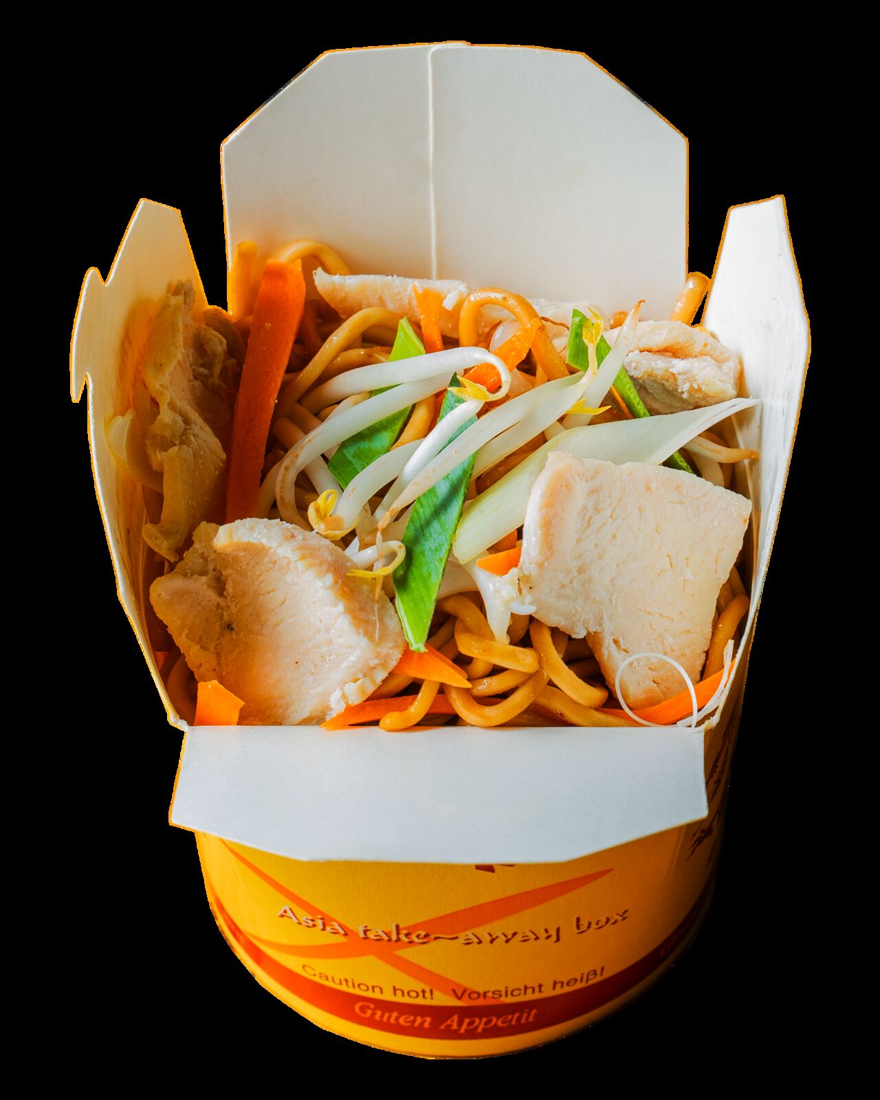 Nudelbox mit Hühnchen