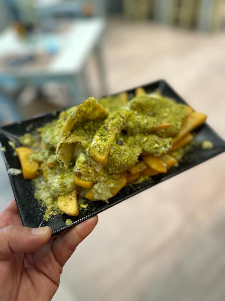 Patatine con Crema di Pistacchio