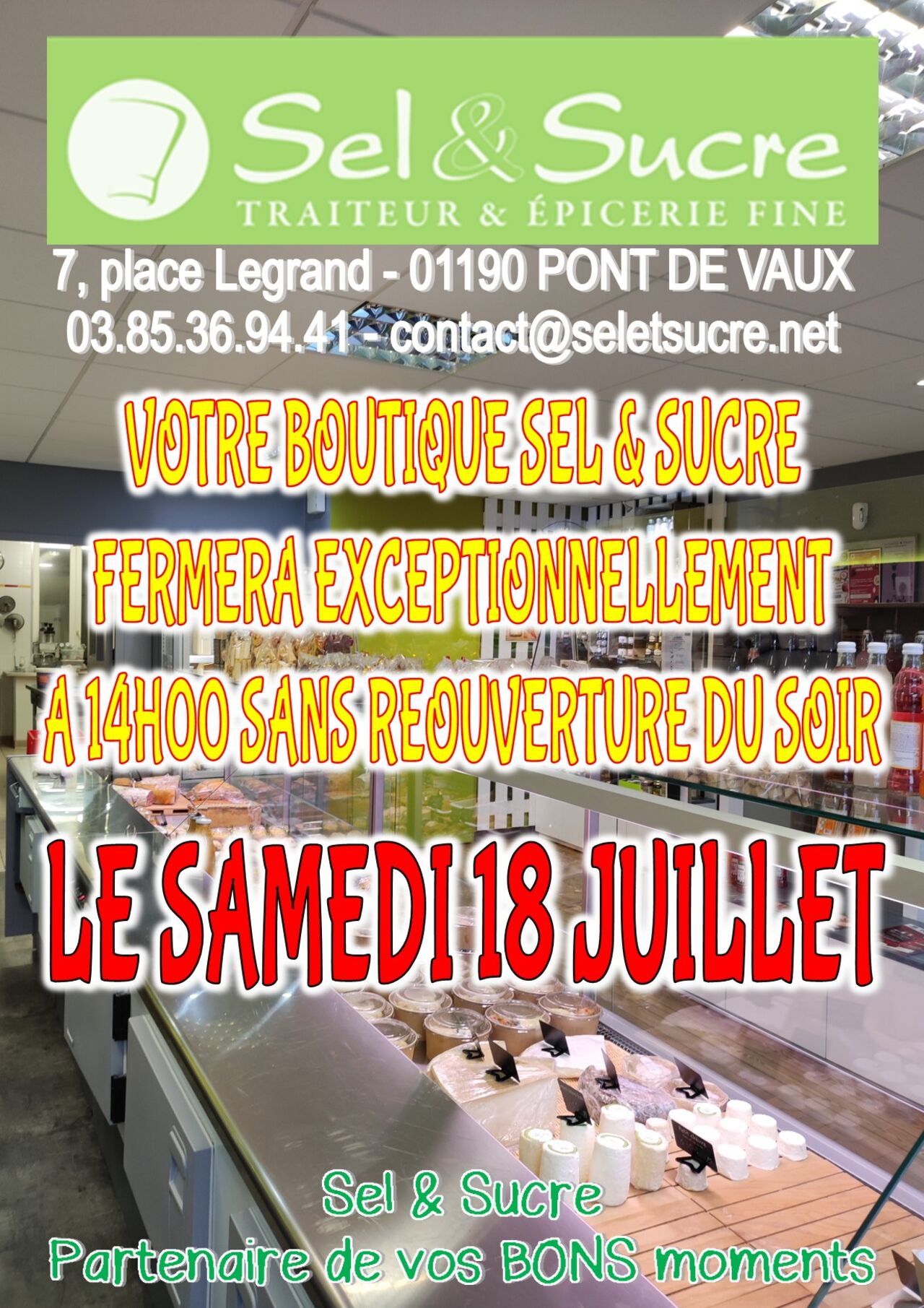 FERMETURE EXCEPTIONNELLE