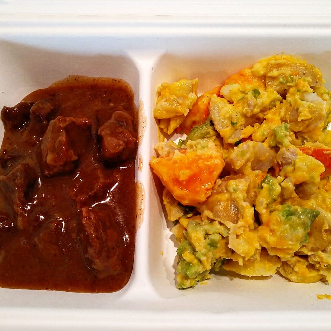 Mijoté de bœuf au sirop d'érable, légumes