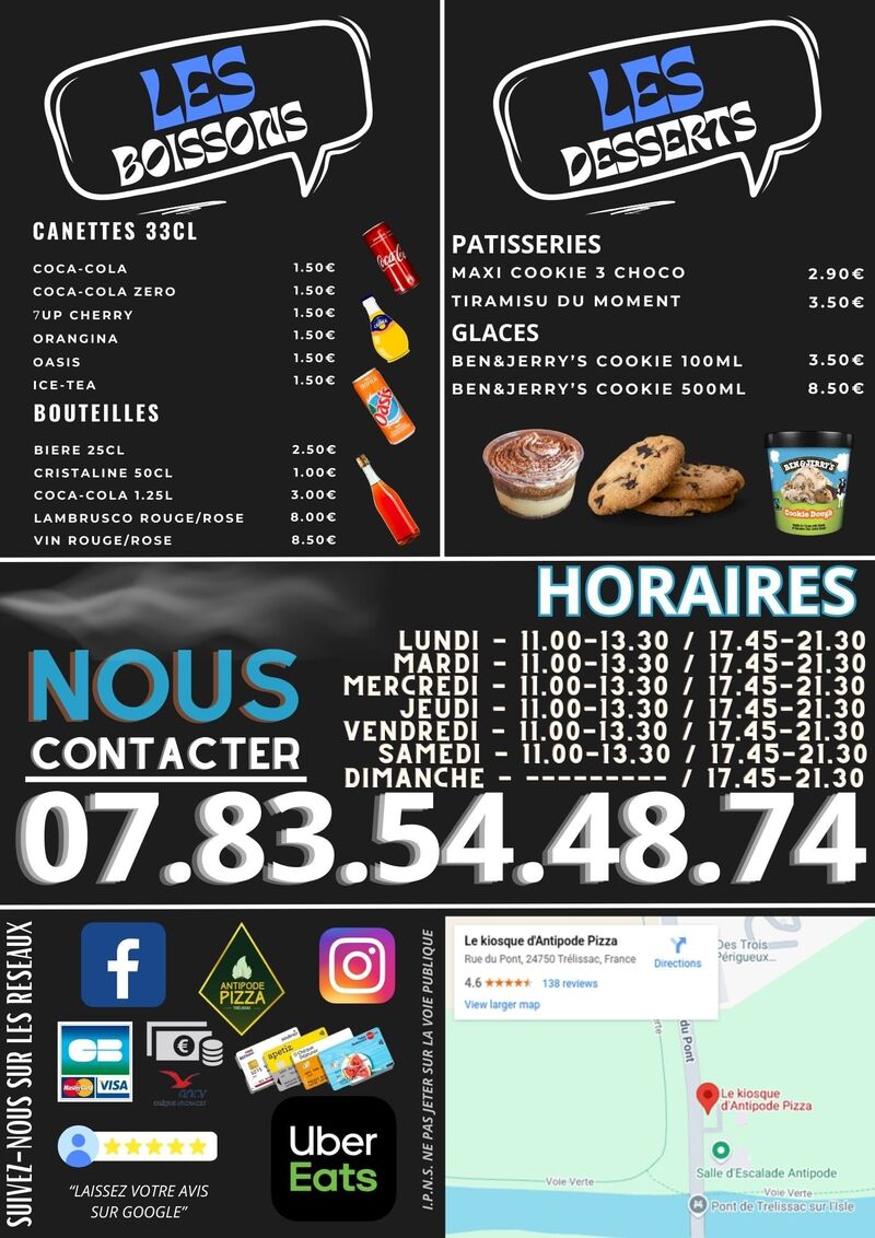 Les Boissons et desserts 