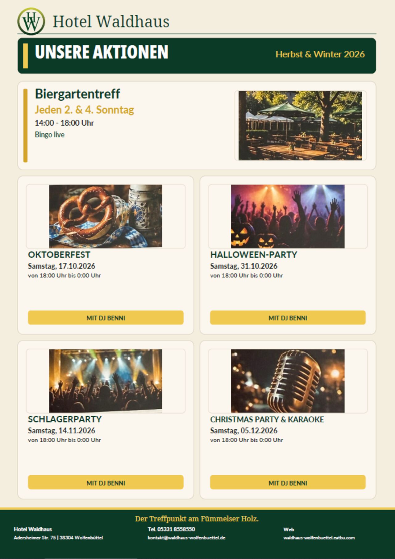 Veranstaltungen Herbst/Winter 2026