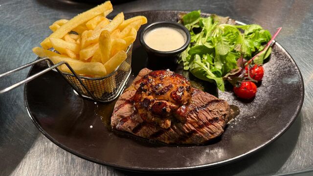 Pièce du boucher & foie gras poêlé