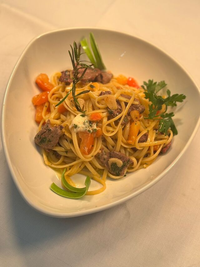 Spaghetti mit Rinderfiletspitzen