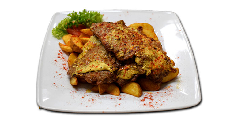 Mustáros sertésflekken / Mustard pork barbecue