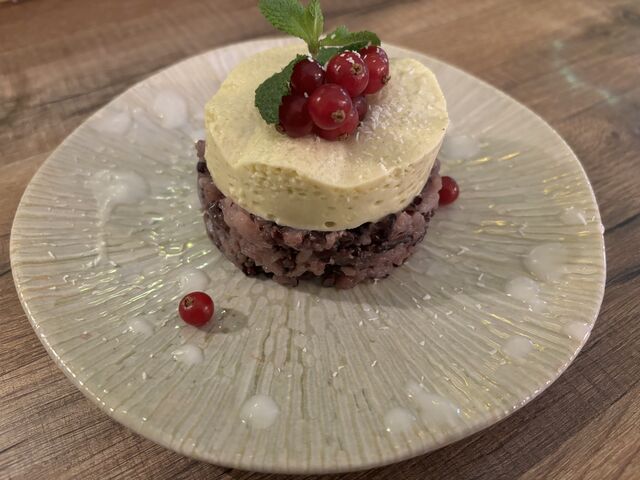 Dessert Riz noir à la crème de coco