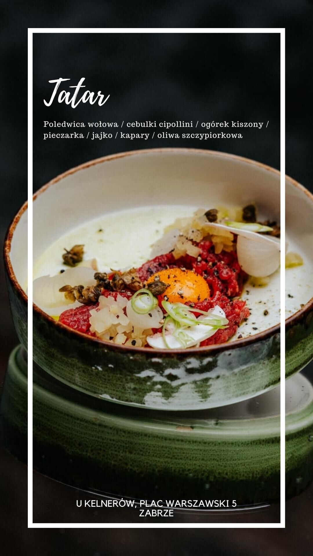 Tatar z polędwicy wołowej