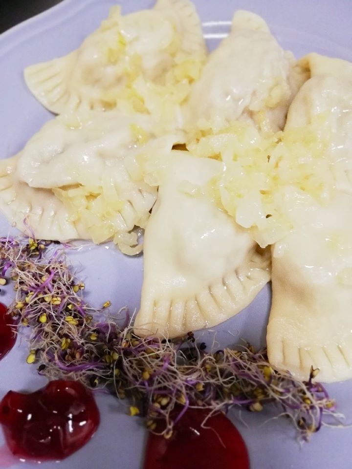 Mniam!!! Pierogi z delikatną kaczuszką i żuraw