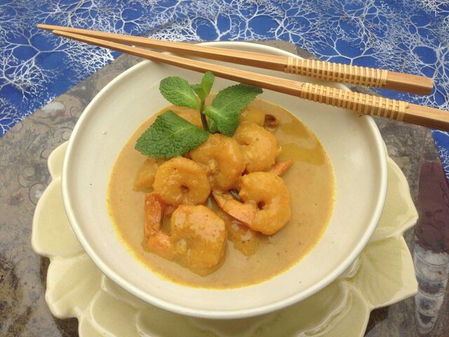 Crevettes au curry
