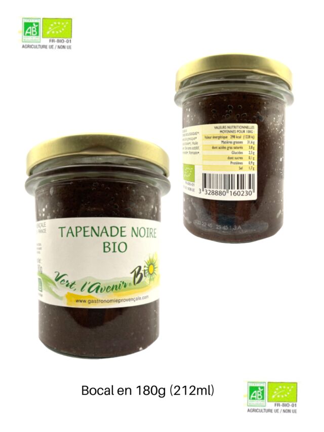 TAPENADE NOIRE BIO - 180g