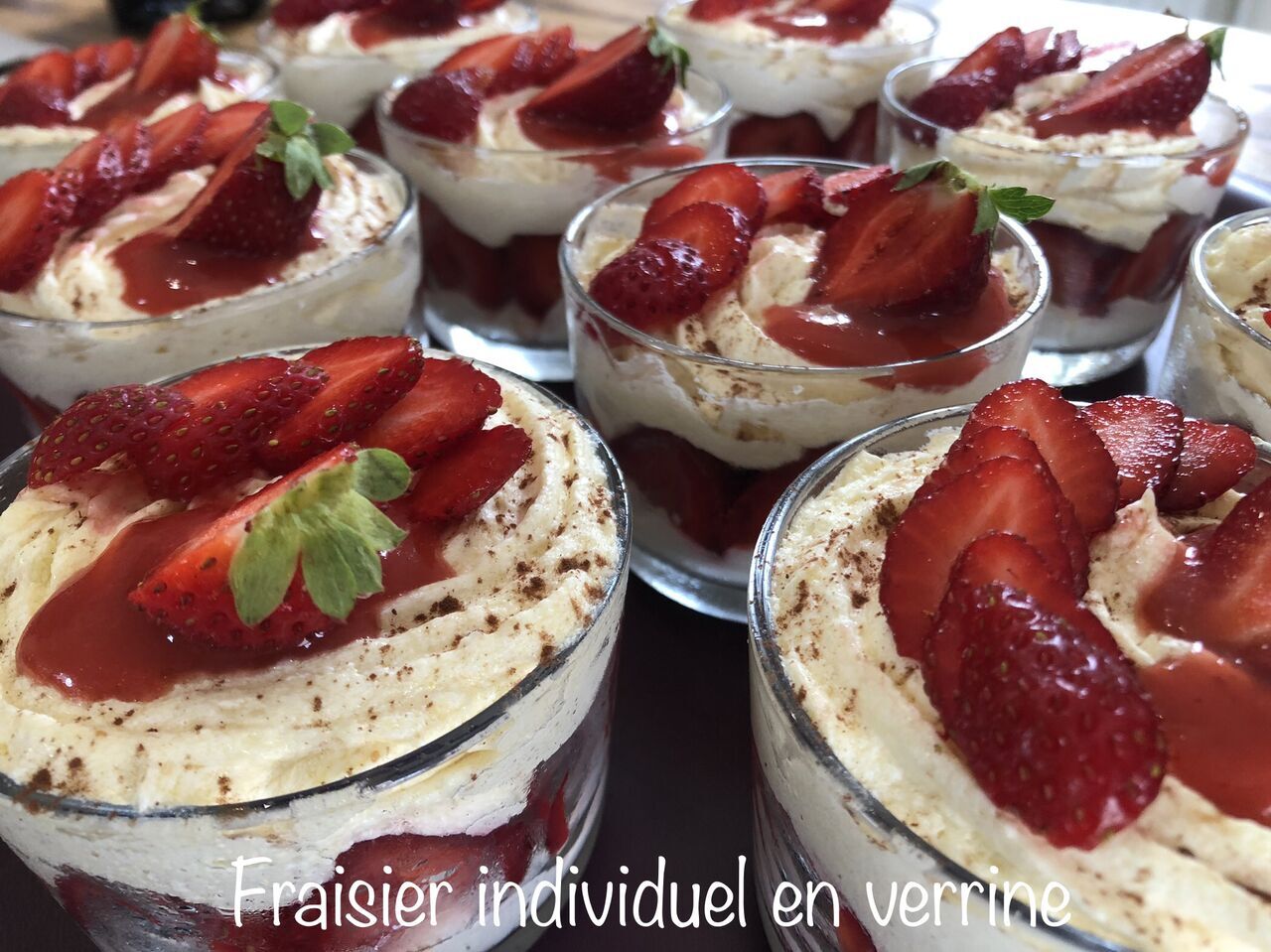 Fraisier en verrine